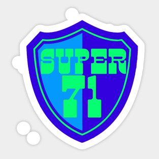 Super 71 - Shield - Blue Sticker